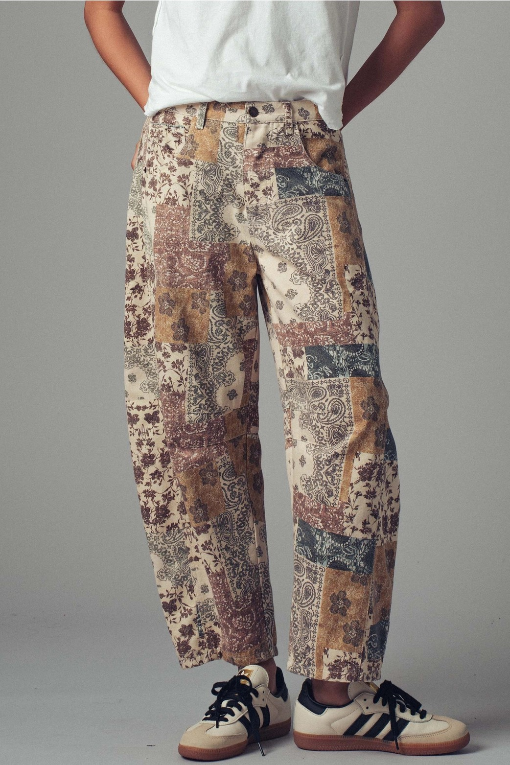 Boho patch pants