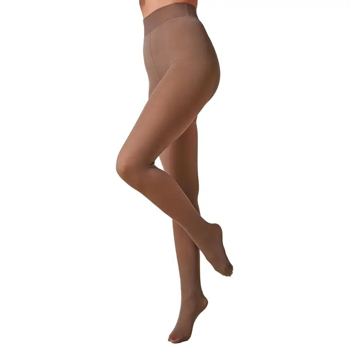 Lined Tights-Nude