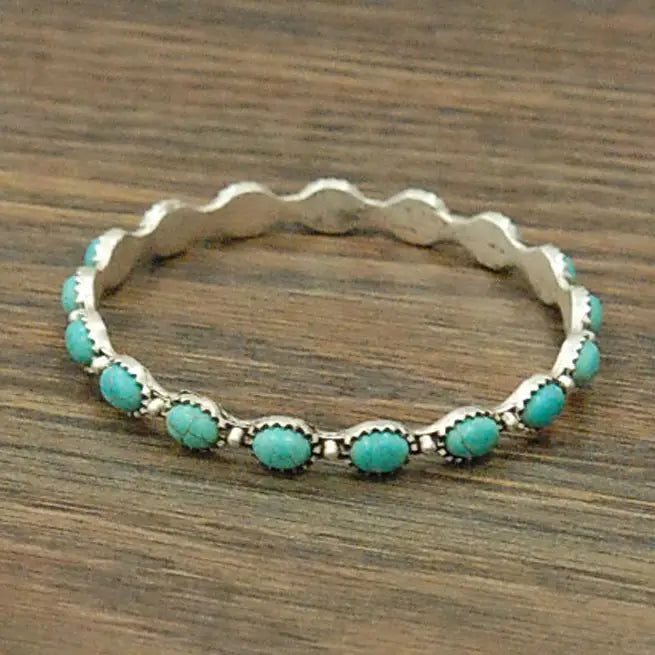 Oval Turquoise Bangle
