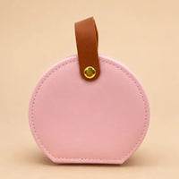 Pink Travel Jewelry Box with Strap
