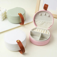 Pink Travel Jewelry Box with Strap