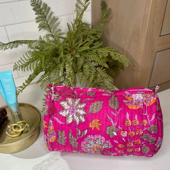 Quilted Makeup bag