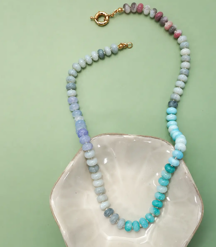 Blue Hue Stone Necklace