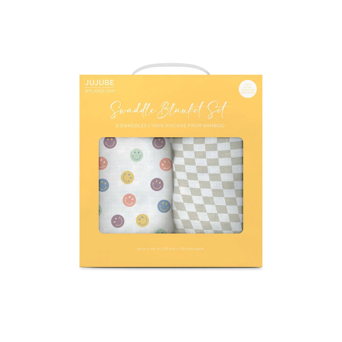 Swaddle Blanket Set Happy Baby Vibes