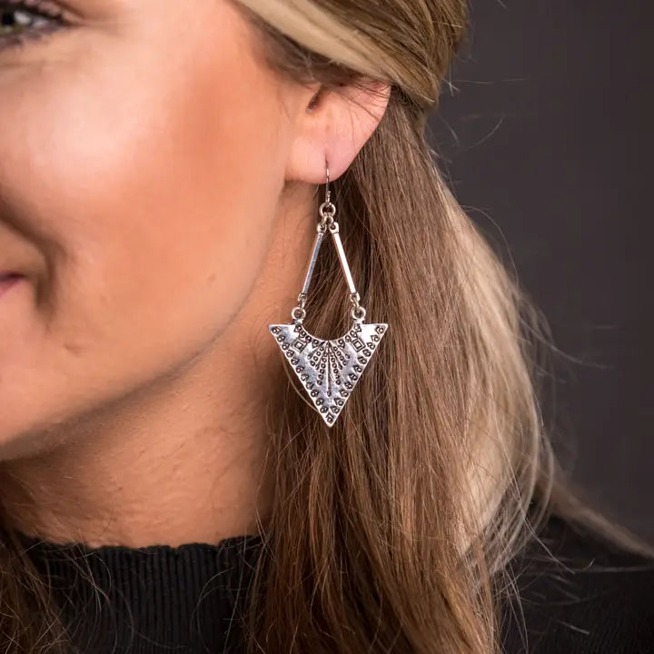 Triangle Stamped Earring