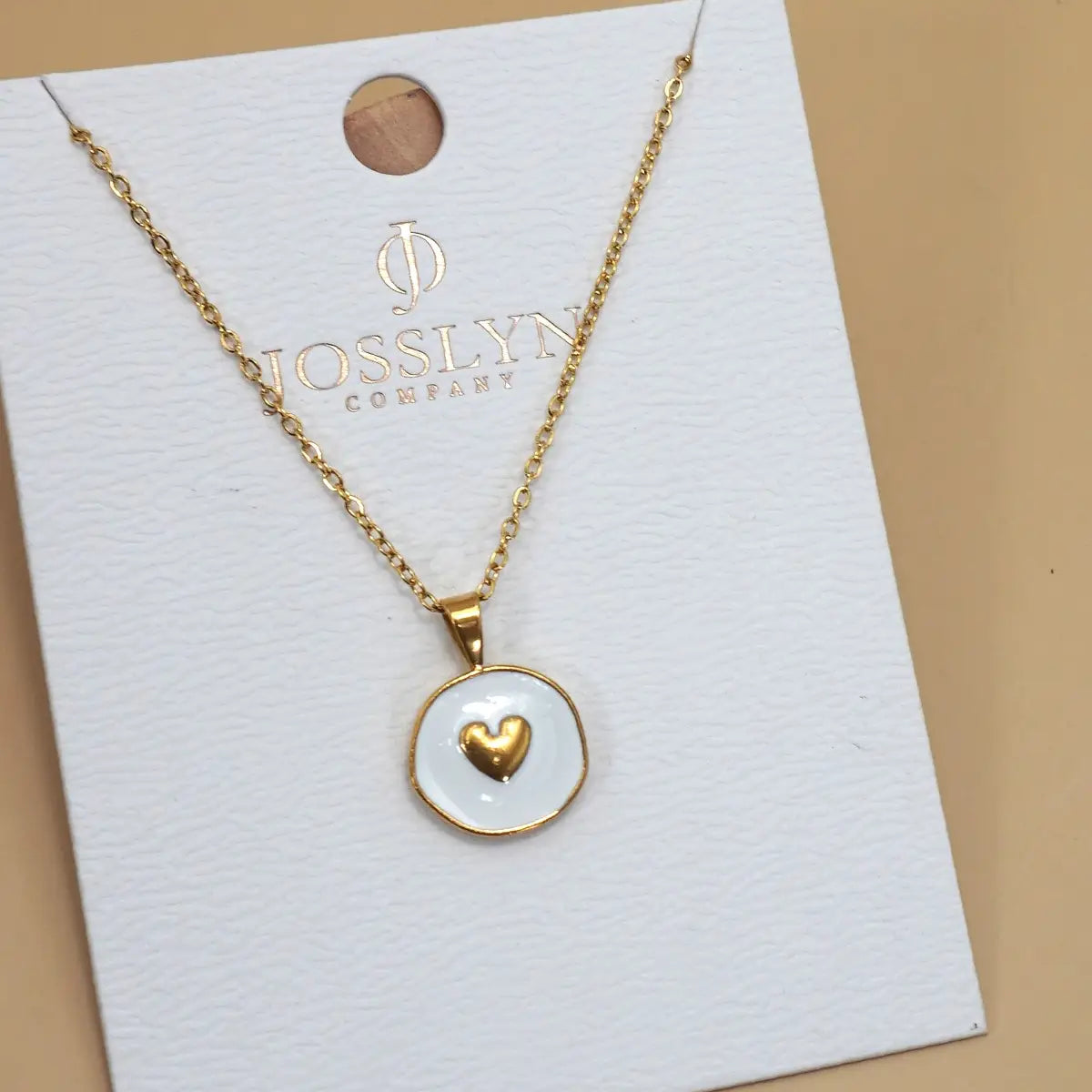 White Heart Necklace