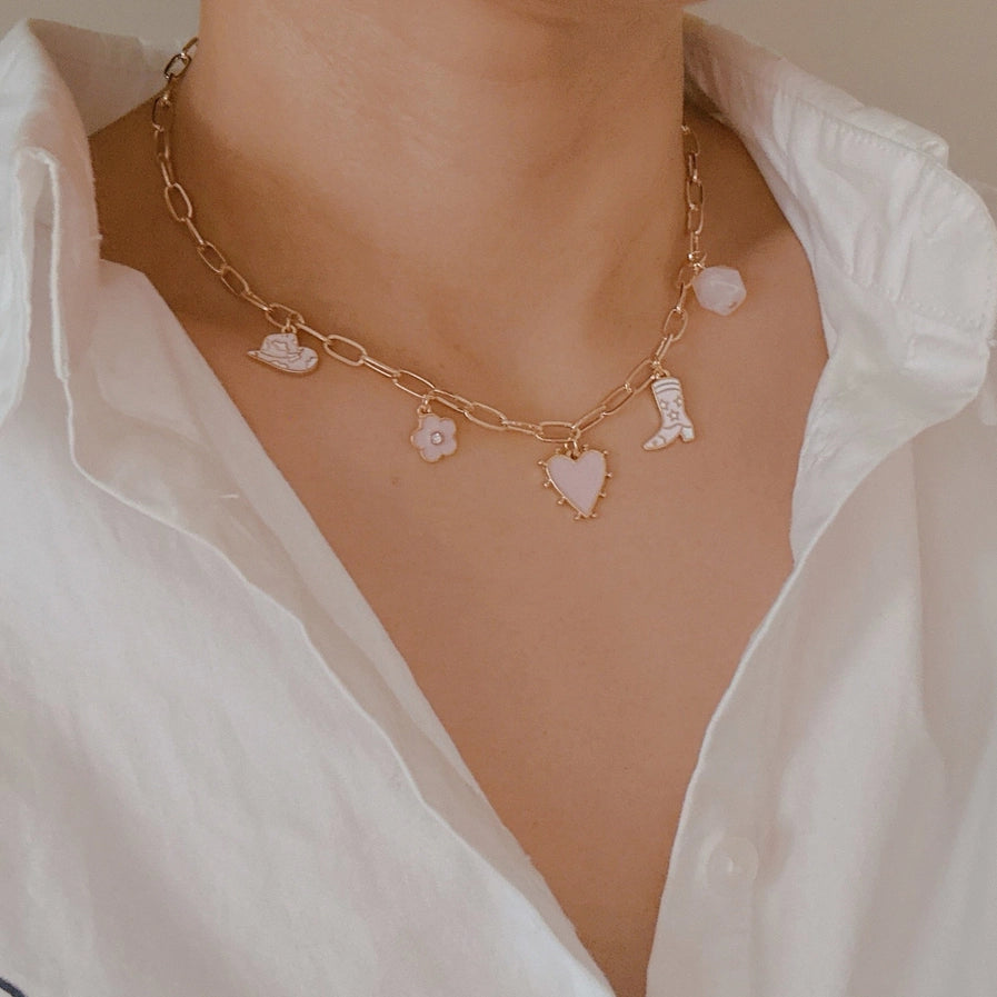 Yee-Haw Heart Charm Necklace