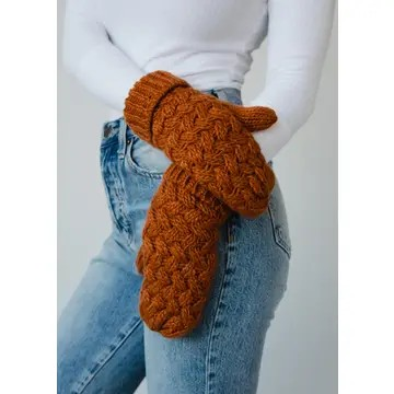 Mustard Knit Mittens