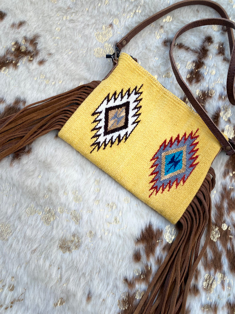 Yellow Aztec with Fringe