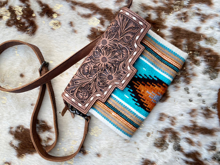 Teal Aztec Bag