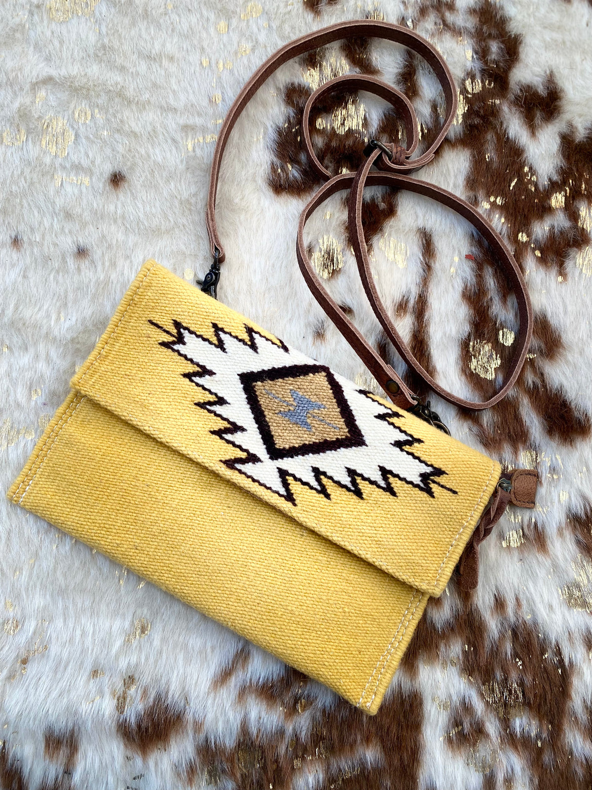 Yellow Aztec Bag